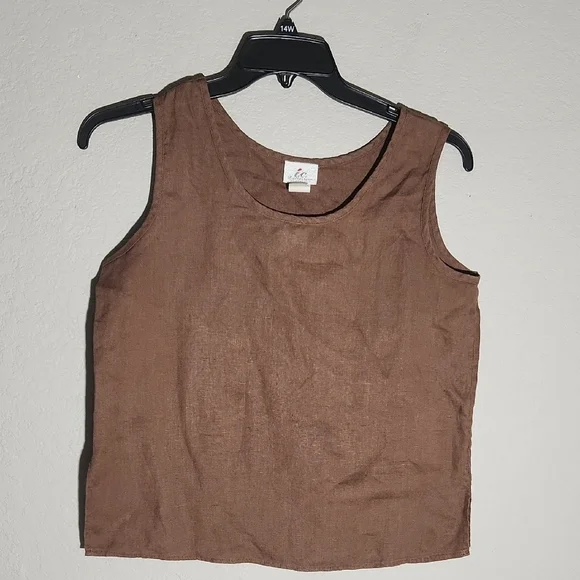Vintage IC Tank Top Size S usa connie shirt Brown Sleeveless - Picture 1 of 8